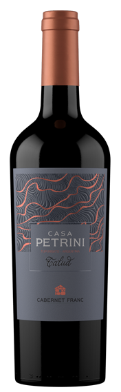 Botella de Casa Petrini Talud Cabernet Franc 2021, vino tinto de Mendoza (750 ml)